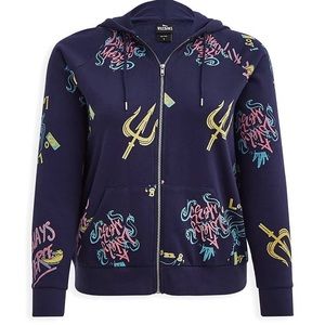 ZIP-UP HOODIE - FLEECE VILLAIN URSULA Size 1